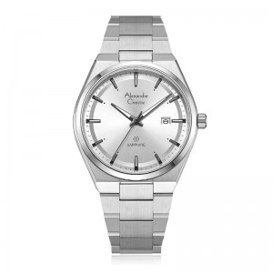 Alexandre Christie AC 8697 Silver White Man Sapphire MDBSSSL